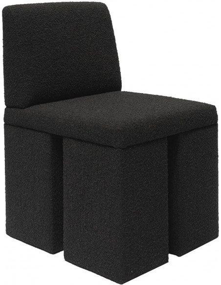 Krzesło designerskie tapicerowane Object106 Boucle czarne NG Design