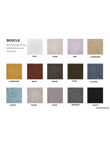 Krzesło designerskie tapicerowane Object106 Boucle czarne NG Design