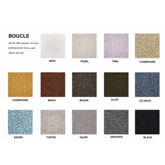 Krzesło designerskie tapicerowane Object106 Boucle kremowo-beżowe NG Design