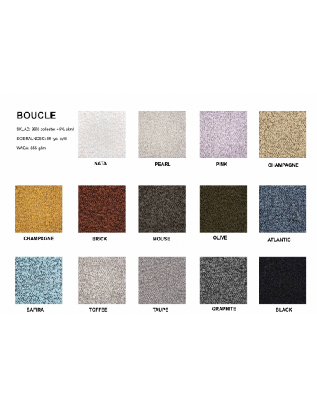 Krzesło designerskie tapicerowane Object106 Boucle kremowo-beżowe NG Design
