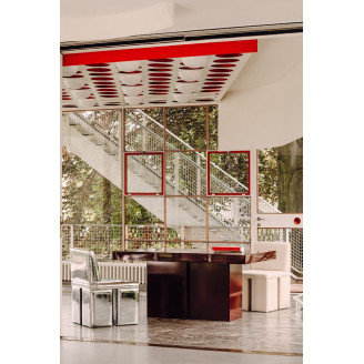 Krzesło designerskie welurowe Object106 piaskowe NG Design