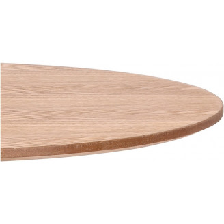 Stół okrągły fornirowany na jednej nodze Soleilo 80cm dąb Intesi