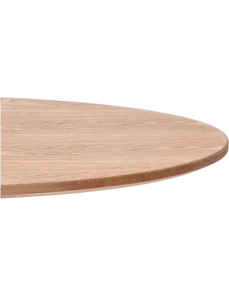 Stół okrągły fornirowany na jednej nodze Soleilo 80cm dąb Intesi