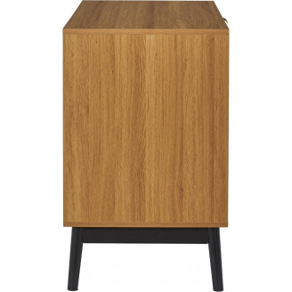 Komoda z 3 szufladami na nóżkach w jodełkę Felix 90x49cm Intesi