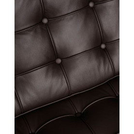 Stylowa Sofa skórzana pikowana 2 os. BA2 150 brązowa D2.Design do salonu, poczekalni i kawiarni. 2