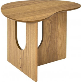 Stolik z nieregularnym blatem japandi Calypso 60x48cm dąb Intesi