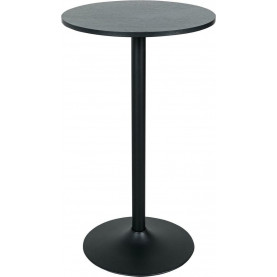 Stół barowy na jednej nodze Hvar 60cm H104cm czarny Intesi