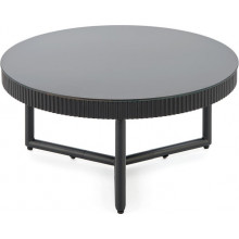 Stolik szklany okrągły Cosmo 60cm czarny Halmar