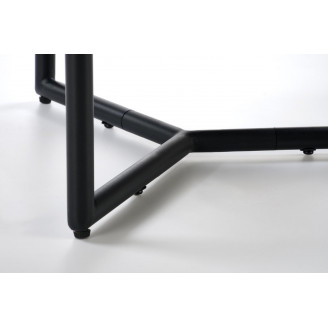 Stolik szklany okrągły Cosmo 60cm czarny Halmar