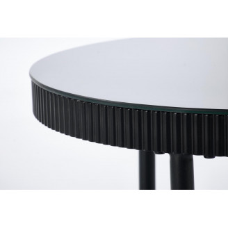 Stolik szklany okrągły Cosmo 60cm czarny Halmar