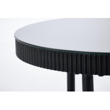 Stolik szklany okrągły Cosmo 60cm czarny Halmar