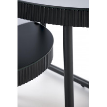 Stolik szklany okrągły Cosmo 60cm czarny Halmar