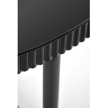 Stolik szklany okrągły Cosmo 60cm czarny Halmar