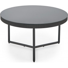Stolik szklany okrągły Cosmo 80cm czarny Halmar