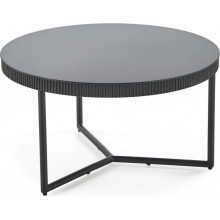 Stolik szklany okrągły Cosmo 80cm czarny Halmar