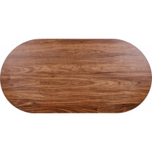 Stolik owalny na ryflowanej nodze Gisela 120x60cm orzech Halmar