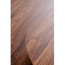 Stolik owalny na ryflowanej nodze Gisela 120x60cm orzech Halmar