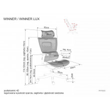 Fotel biurowy regulowany Winner Lux czarny Signal
