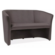 Sofa 2-osobowa welurowa TM-2 Velvet 126cm szara Signal