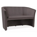 Sofa 2-osobowa welurowa TM-2 Velvet 126cm szara Signal