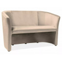 Sofa 2-osobowa welurowa TM-2 Velvet 126cm beżowa Signal