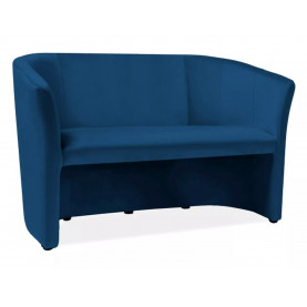 Sofa 2-osobowa welurowa TM-2 Velvet 126cm granatowa Signal