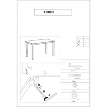 Stół prostokątny Fiord 110x70 biały Signal do salonu, kuchni i jadalni.