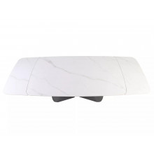 Stół rozkładany z ceramicznym blatem Armando 160-240x90cm biały mat / czarny mat Signal