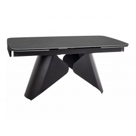 Stół rozkładany z ceramicznym blatem Armando 160-240x90cm czarny mat Signal