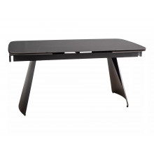 Stół rozkładany nowoczesny Bacardi 160-240x90cm czarny efekt marmuru / czarny mat Signal