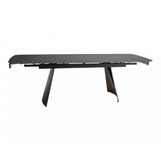 Stół rozkładany nowoczesny Bacardi 160-240x90cm czarny efekt marmuru / czarny mat Signal
