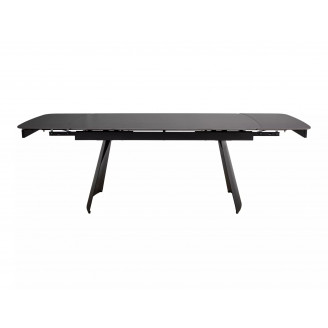 Stół rozkładany nowoczesny Bacardi 160-240x90cm czarny efekt marmuru / czarny mat Signal
