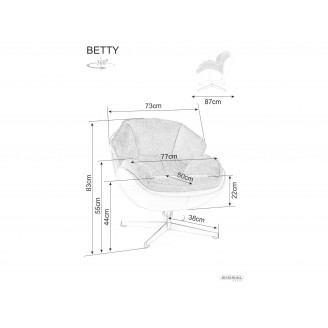 Fotel wypoczynkowy obrotowy Betty beżowy Signal