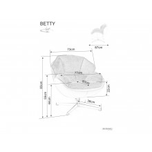 Fotel wypoczynkowy obrotowy Betty curry / żółty Signal