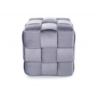Pufa welurowa kostka Casel Velvet 42x42cm szara Signal