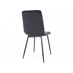 Krzesło welurowe Daren Velvet czarne Signal 2