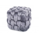 Pufa welurowa dekoracyjna Faris Velvet 45x45cm szara Signal