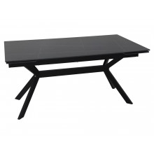 Stół rozkładany Imperia 160-220x90cm czarny efekt marmuru / czarny mat Signal