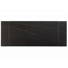 Stół rozkładany Imperia 160-220x90cm czarny efekt marmuru / czarny mat Signal