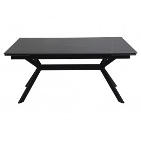 Stół rozkładany Imperia 180-240x90cm czarny efekt marmuru / czarny mat Signal