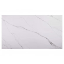 Stół rozkładany ceramiczny Laconi 160-220x90cm biały mat efekt marmuru / czarny Signal