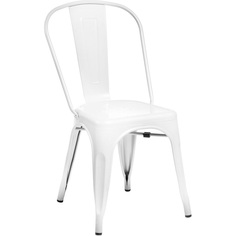 Designerskie Krzesło metalowe Paris białe D2.Design do kuchni i jadalni.