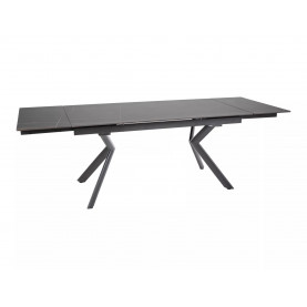 Stół rozkładany ceramiczny Norton 160-240x90cm czarny efekt marmuru / czarny mat Signal 2