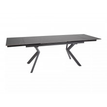 Stół rozkładany ceramiczny Norton 160-240x90cm czarny efekt marmuru / czarny mat Signal