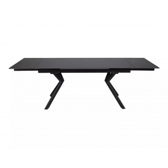 Stół rozkładany ceramiczny Norton 160-240x90cm czarny efekt marmuru / czarny mat Signal