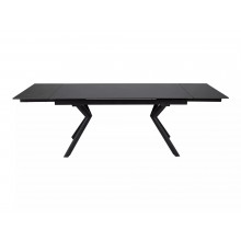Stół rozkładany ceramiczny Norton 160-240x90cm czarny efekt marmuru / czarny mat Signal