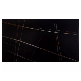 Stół rozkładany ceramiczny Norton 160-240x90cm czarny efekt marmuru / czarny mat Signal