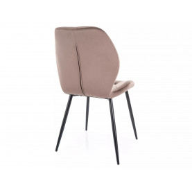 Krzesło welurowe pikowane Rick Velvet cappuccino Signal 2
