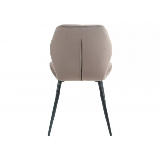 Krzesło welurowe pikowane Rick Velvet cappuccino Signal