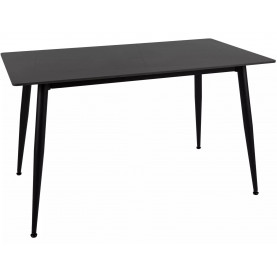 Stół ceramiczny nowoczesny Rion 130x70cm czarny efekt marmuru / czarny Signal